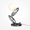 Dekoracyjna lampka stołowa LED platyna okrągła designerska na komodę Resonance MOD482TL-L6PT3K Maytoni
